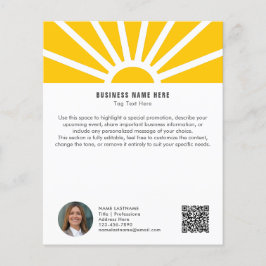 Flyer 2 | Personalizado Foto QR Modern Yellow Sunrise Bu