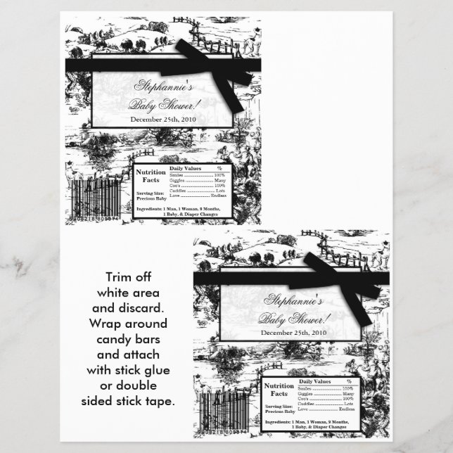 Flyer 2 Tela de tela negra de gran barra de Hershey (Frente)