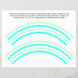 Flyer 2 Zig zag Genéricos Personalizar envolturas de Cup