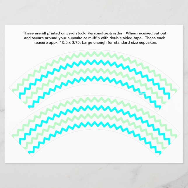 Flyer 2 Zig zag Genéricos Personalizar envolturas de Cup (Frente)