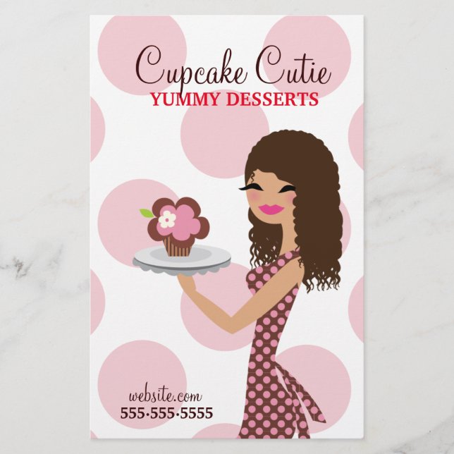 Flyer 311 Cupcake Cutie Curly Brown Hair (Frente)