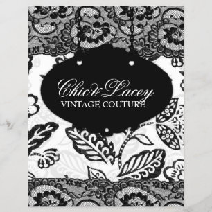 Flyer 311 Moda y Lacey negro y blanco