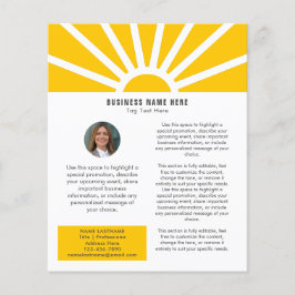 Flyer 3 | Personalizado Foto Moderno Sunrise Yellow Busi