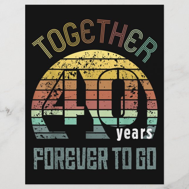 Flyer 40th Years Wedding Anniversary Gifts For Couples (Frente)