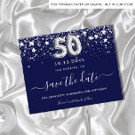 Flyer 50.ª fecha de ahorro del presupuesto azul marino<br><div class="desc">Tenga en cuenta que esta opción Guardar la fecha está en papel de volante y es muy delgada. Los sobres no están incluidos. Para más grueso Guardar la tarjeta de fecha (mismo diseño), por favor visite nuestra tienda. Una chica de moda salva la tarjeta de fecha para una fiesta de...</div>