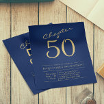 Flyer 50.ª invitación al presupuesto Gold Blue<br><div class="desc">¡Es hora de celebrar tu 50 cumpleaños con estilo! Esta invitación de oro y azul, amigable con el presupuesto, hará que todos tus amigos y familia se entusiasmen por tu gran día. Perfecto para cualquier presupuesto, esta hermosa pieza invita a sus invitados a su evento de hitos con un texto...</div>