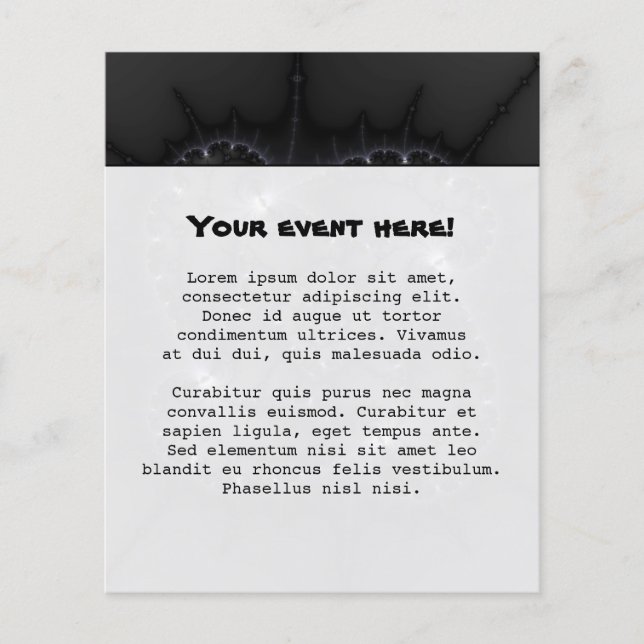 Flyer 50 Sombras De Gris - Arte Fractal (Frente)