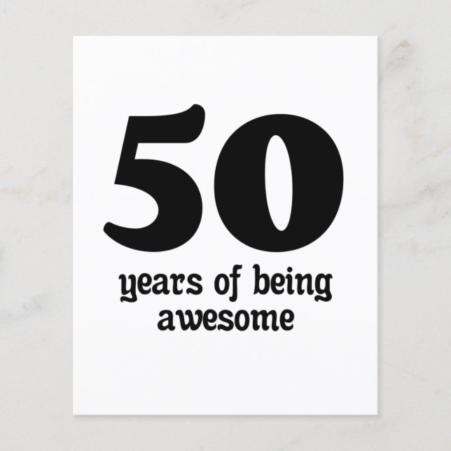 Flyer 50 years of being awesome (Frente)
