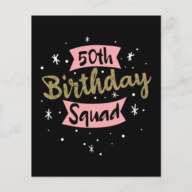 Flyer 50th Birthday Squad (Frente)