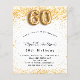 Flyer 60.ª invitación al presupuesto del purpurina de or