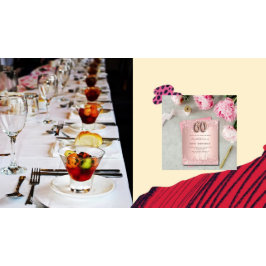 Flyer 60.ª invitación al presupuesto del purpurina rosa 