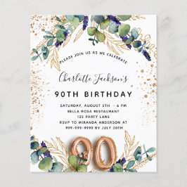 Flyer 90.ª invitación presupuestaria para eucalipto