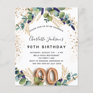 Flyer 90.ª invitación presupuestaria para eucalipto