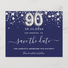 Flyer 90 cumpleaños presupuesto de fecha de salvamento a