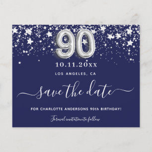 Flyer 90 cumpleaños presupuesto de fecha de salvamento a