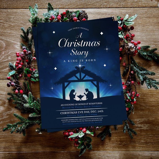 Flyer A Christmas Story The King is Born Nativity Church (Subido por el creador)