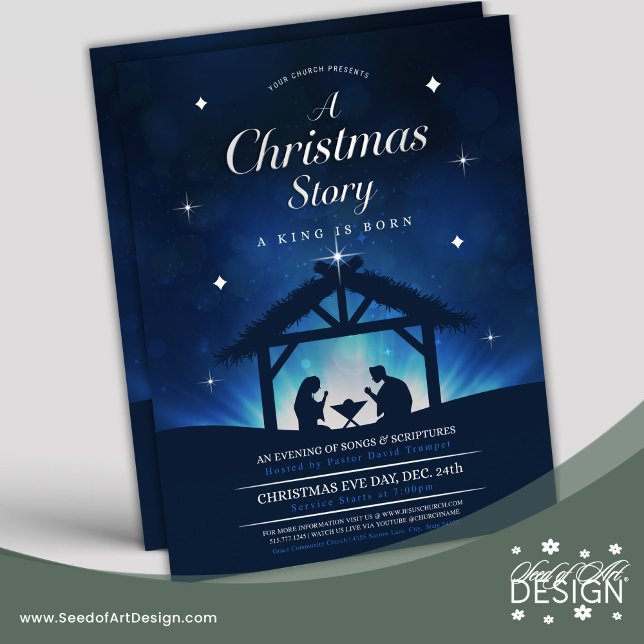 Flyer A Christmas Story The King is Born Nativity Church (Subido por el creador)