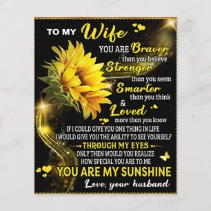 Flyer A mi esposa girasol regalo de cumpleaños, amor de