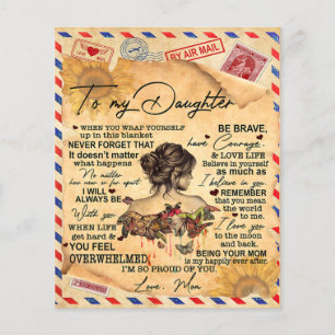 Flyer A mi hija Mariposas Idea de regalo de cumpleaños