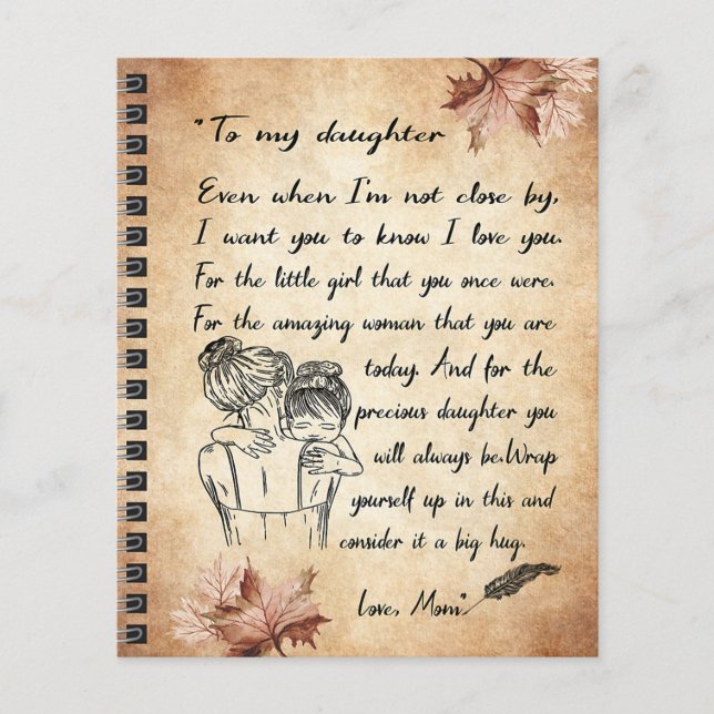 Flyer A mi hija, regalo de cumpleaños, regalo de bebé de (Frente)