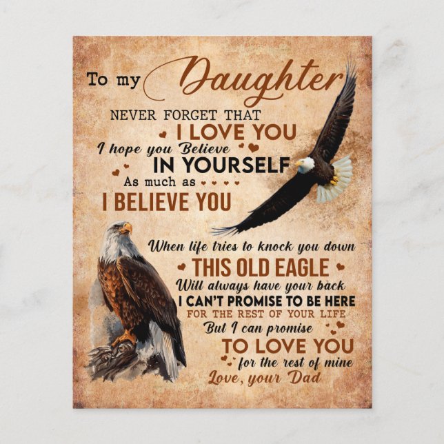 Flyer A Mi Hija Regalo, Papá Y Hija, Eagle Lover (Frente)