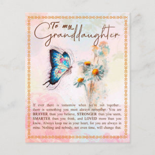 Flyer A mi regalo de nieta, regalo de mariposa linda