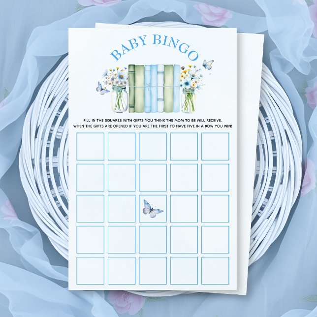 Flyer A New Chapter baby boy shower bingo game (Subido por el creador)