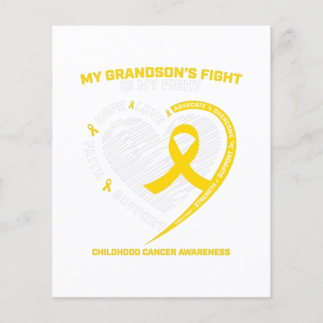 Flyer Abuelo Abuelo Regalo Cáncer de Nieto Abuelo (Frente)