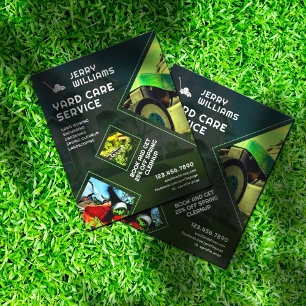 Flyer Aceite de césped de estilo geométrico