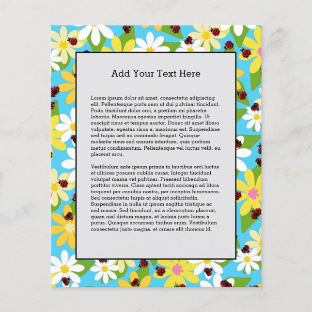 Flyer Aceite de cocodrilo rojo con flores blancas amaril (Frente)