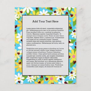 Flyer Aceite de cocodrilo rojo con flores blancas amaril