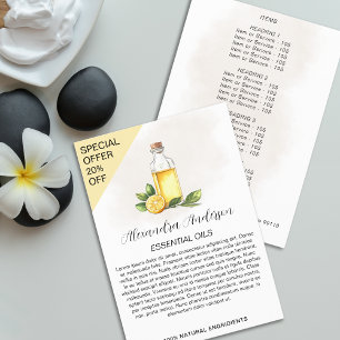 Flyer Aceites Esenciales Naturales de Limón Floral Acuar
