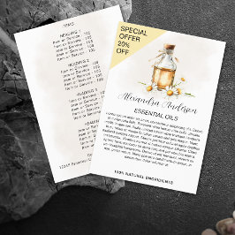 Flyer Aceites Esenciales Naturales de Manzanilla Floral 