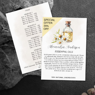 Flyer Aceites Esenciales Naturales de Manzanilla Floral 