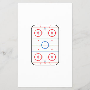 Flyer Acompañante de juego de hockey con diagrama de hie