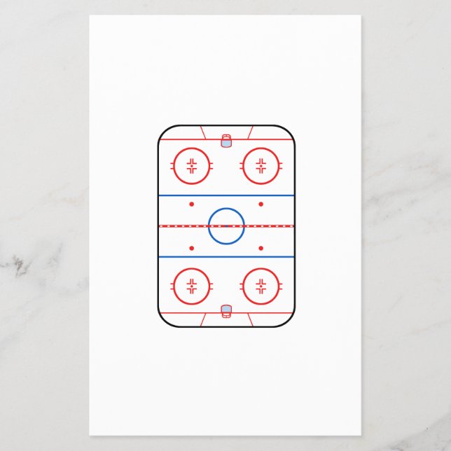 Flyer Acompañante de juego de hockey con diagrama de hie (Frente)
