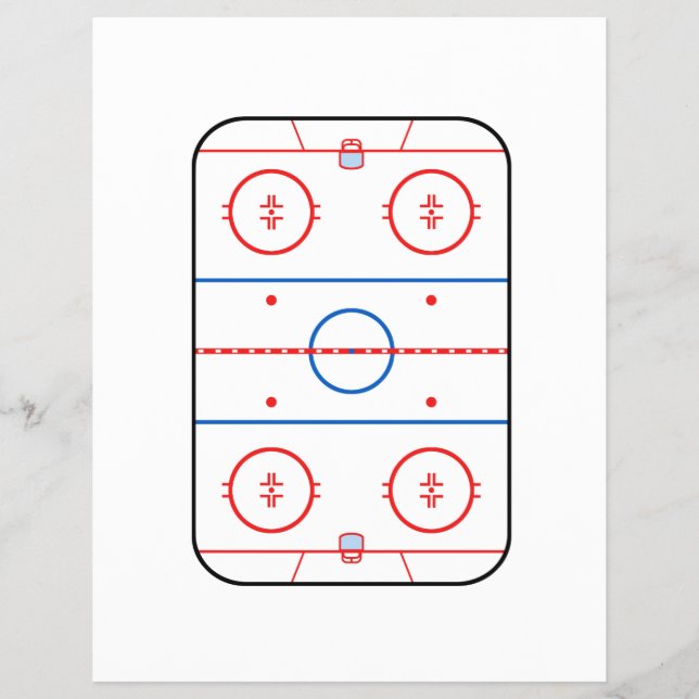 Flyer Acompañante de juego de hockey con diagrama de hie (Frente)