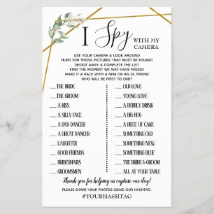 Flyer Actividad del juego de la recepción de bodas de es