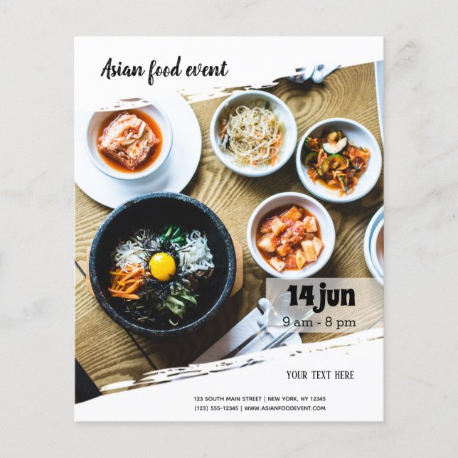 Flyer Acto de comida asiática (Frente)