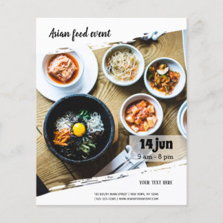 Flyer Acto de comida asiática