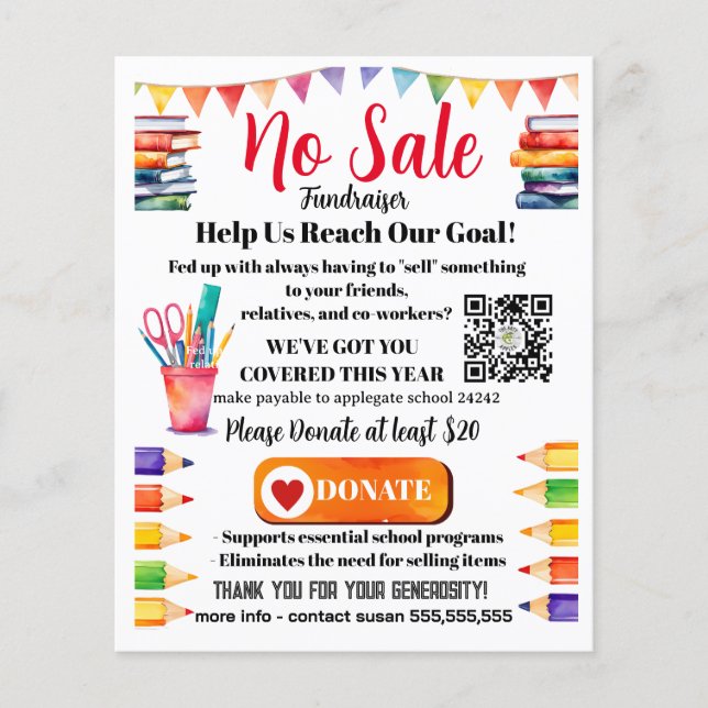 Flyer Acto de recaudación de fondos de la SALE (Frente)