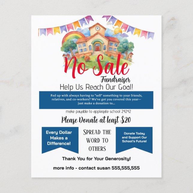 Flyer Acto de recaudación de fondos de la SALE (Frente)