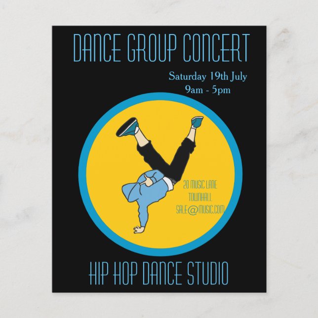 Flyer Actuación en grupo de danza moderna o hip hop (Frente)