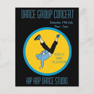 Flyer Actuación en grupo de danza moderna o hip hop