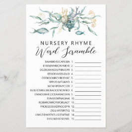 Flyer Acuarela Bajo el Mar Rima Infantil de Medusas