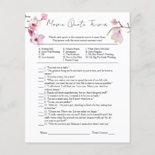 Flyer Acuarela Magnolia Bridal Shower Cita de película