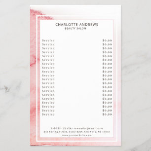 Flyer Acuarela moderna Abstrakt Weiß Rosa