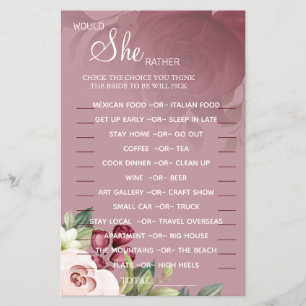 Flyer Acuarela Prefiere ducha tarjeta de juegos