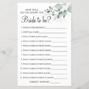 Flyer Acuarela ¿Qué tan bien conoces la tarjeta de novia