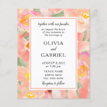 Acuarela rosa jardin Flores boda de moda moderna